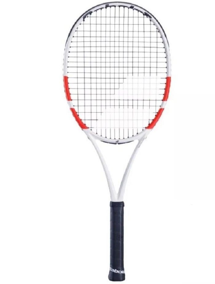 Babolat Pure Strike 100 - white/red/black + string + stringing
