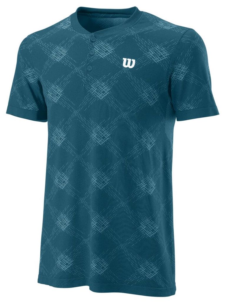 Wilson Power Seamless Henley III M - blue coral/white