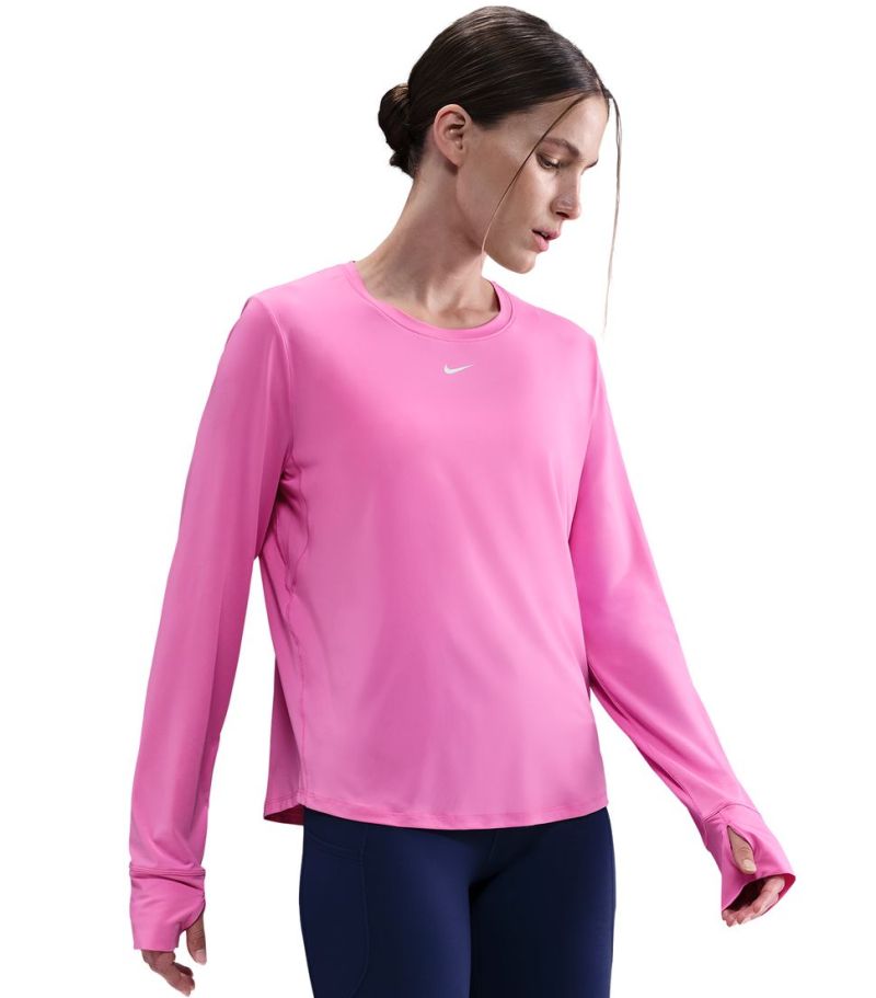 Nike One Classic Dri-FIT Long Sleeve - playful pink/white
