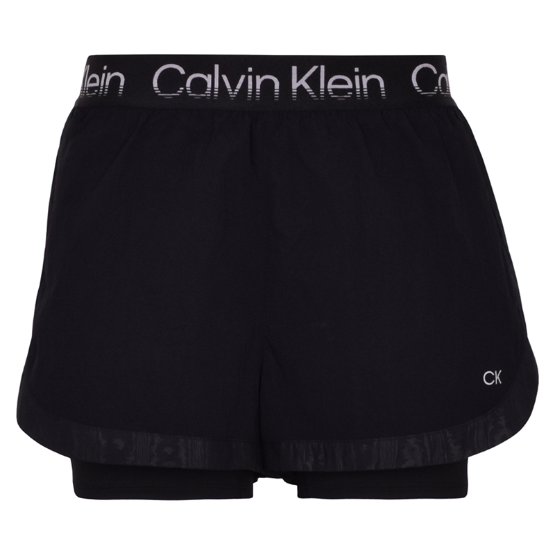 Calvin Klein 2 in 1 Shorts - black/moire print trim Calvin Klein 2 in 1 Shorts - black/moire print trim