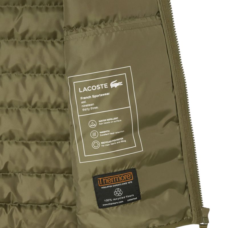Lacoste Water Repellent Puffed - green khaki