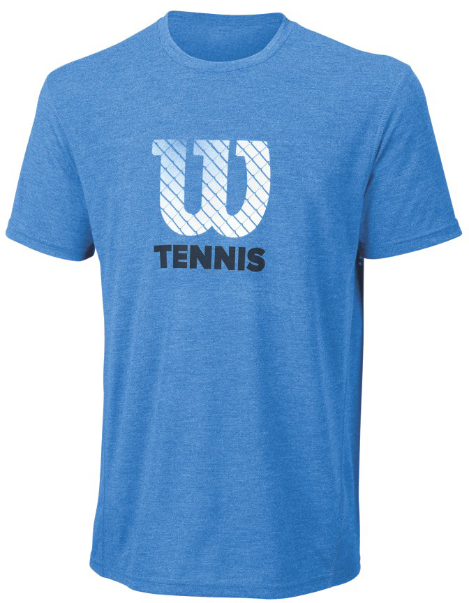  Wilson Tennis Graphic Tech Tee - neptune heather/white