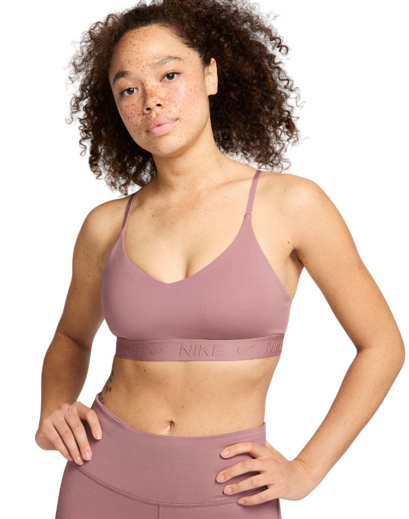 Nike Indy Light Support Padded Adjustable Sports Bra - smokey mauve/smokey mauve