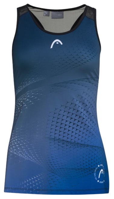 Head Play Tech Tank Top W - black/print padel