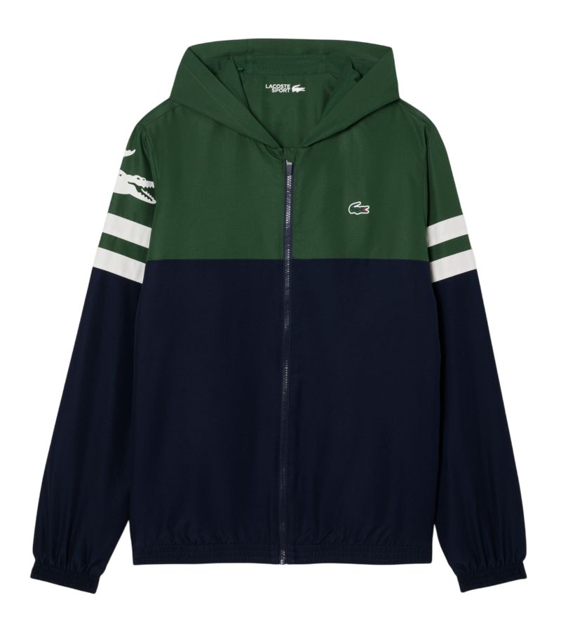 Lacoste Tennis Water-Repellent Hooded - navy blue/green