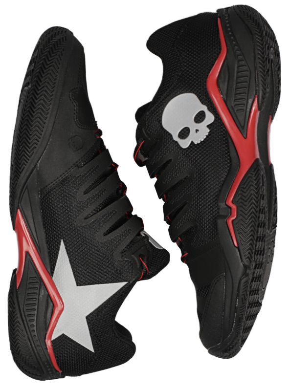 hydrogen-tennis-skull-shoes-black-red-3 Hydrogen Tennis Skull Shoes - black/red