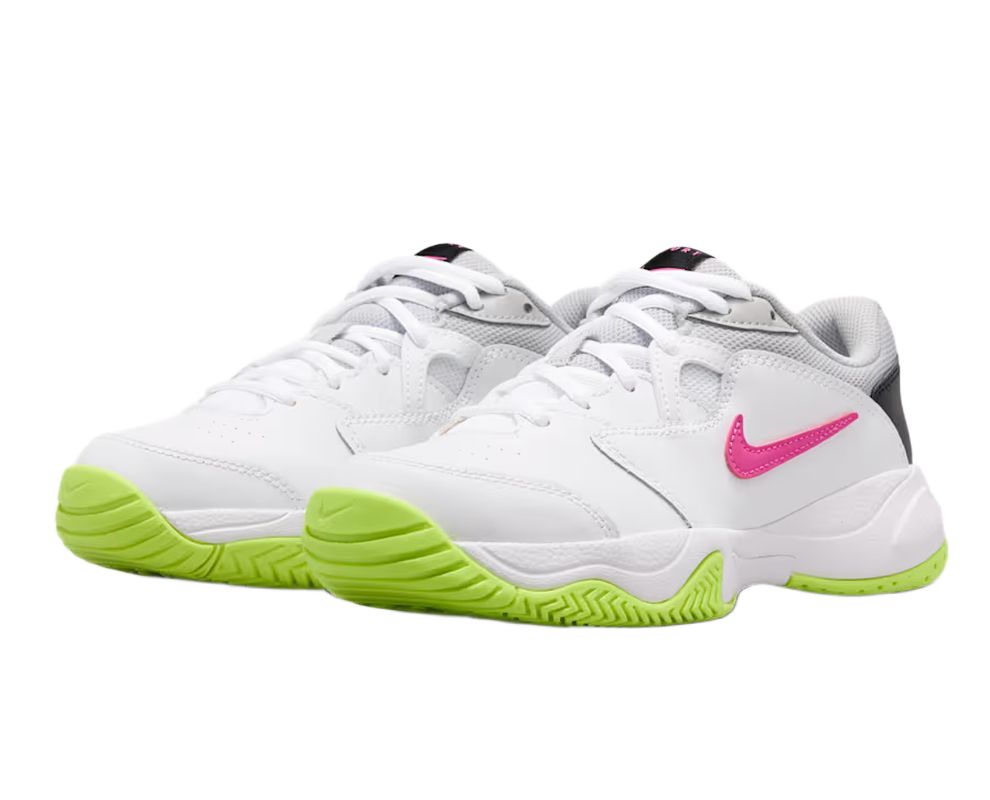 Nike Jr Court Lite 2 - white/hot lime/grey fog/laser fuchsia Nike Jr Court Lite 2 - white/hot lime/grey fog/laser fuchsia