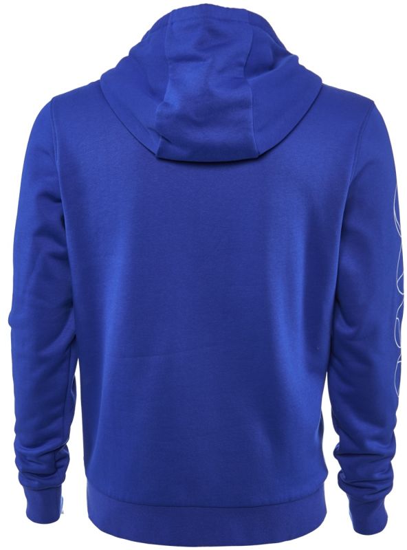 Lacoste Novak Djokovic Collection Hooded Print FZ Sweatshirt - blue/grey chine/black