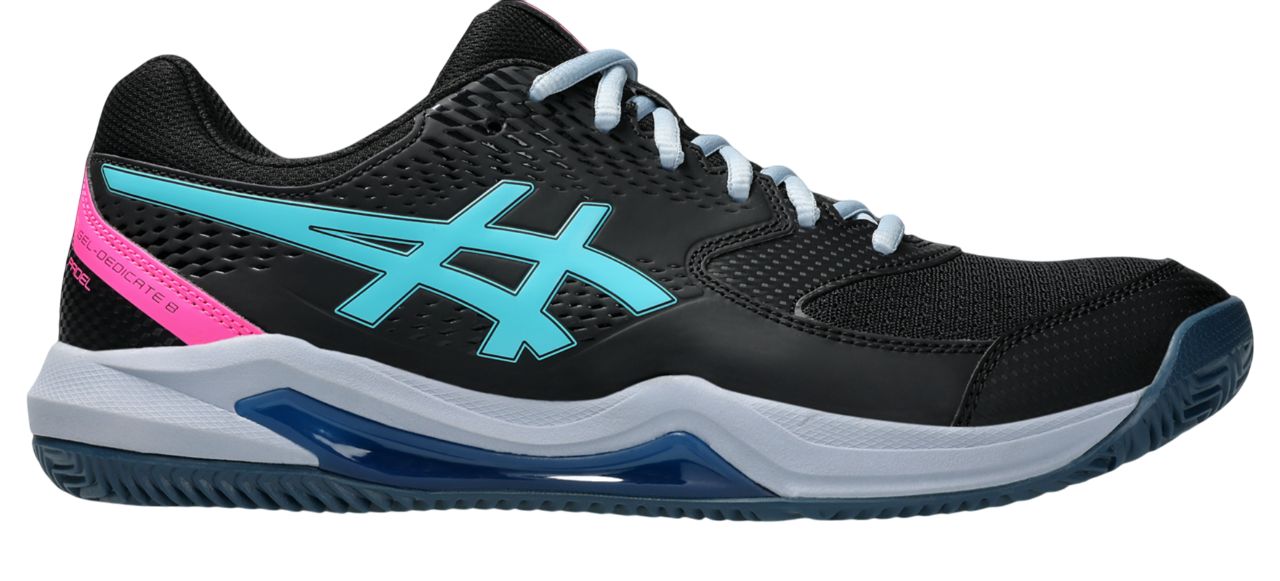 Asics Gel-Dedicate 8 Padel - black/energy aqua