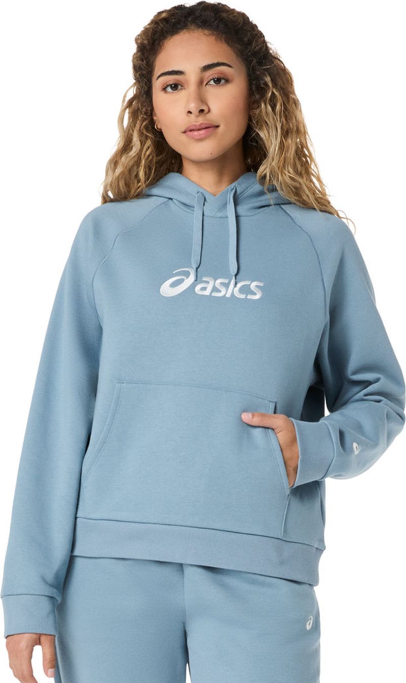 Asics Logo Fleece Pullover - saba blue Asics Logo Fleece Pullover - saba blue