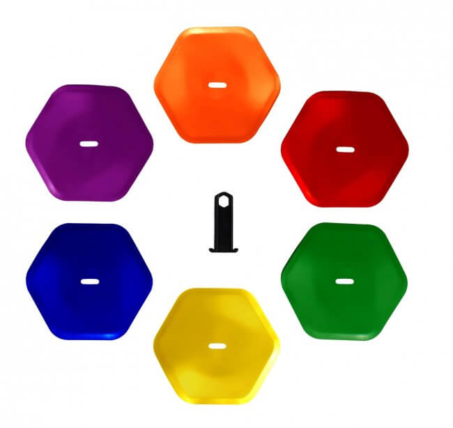 Pro's Pro Hexagon floor markers 6P