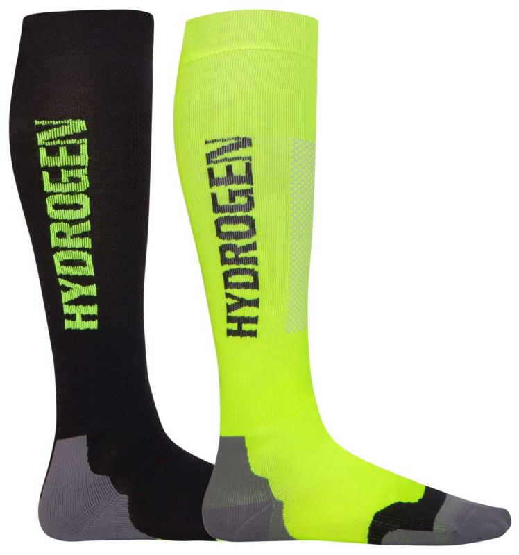 Hydrogen Box Performance Hydrogen Socks - 2 pary/black/yellow fluo