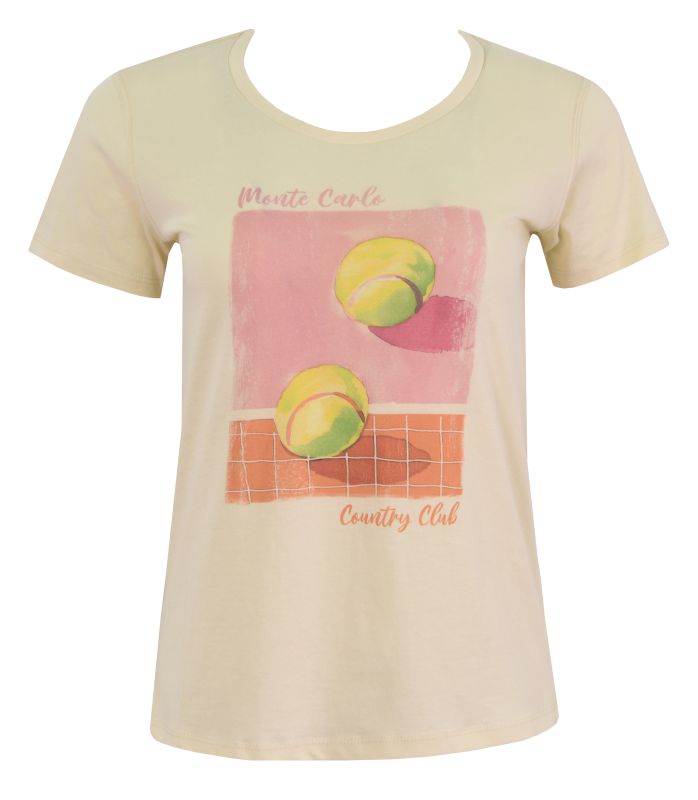 Monte-Carlo Country Club Pink Court Print - vanille 