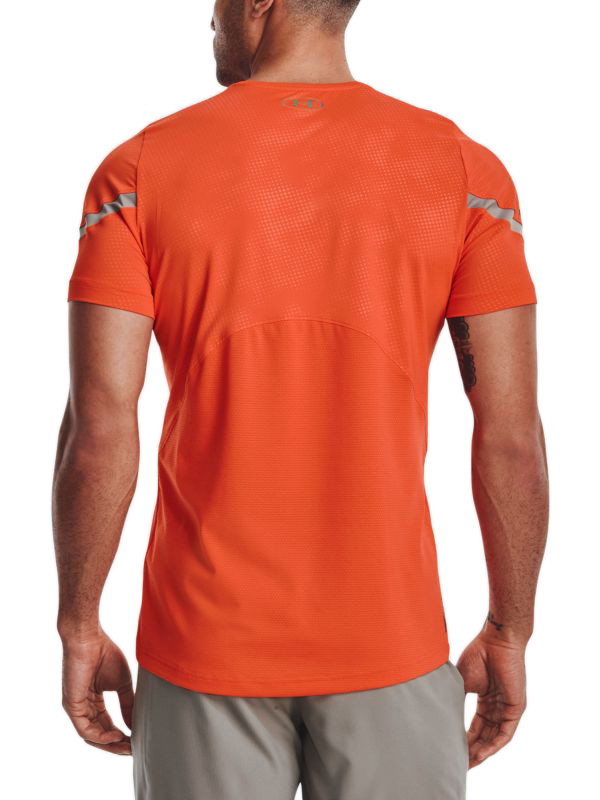 Under Armour Rush Emboss Short Sleeve - papaya/pewter