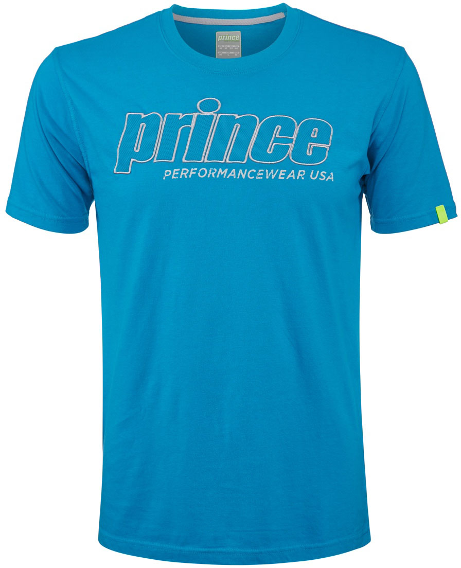 Prince Applique Crew T-shirt - aqua