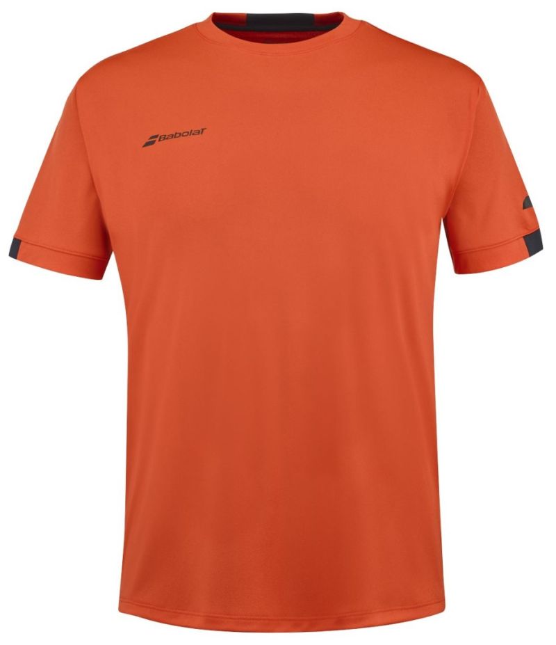 Babolat Boys Play Crew Neck T-Shirt - fiesta red