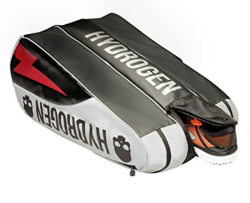 hydrogen-tennis-bag-12-rackets-black-silver-2 Hydrogen Tennis Bag 12 Rackets - black/silver