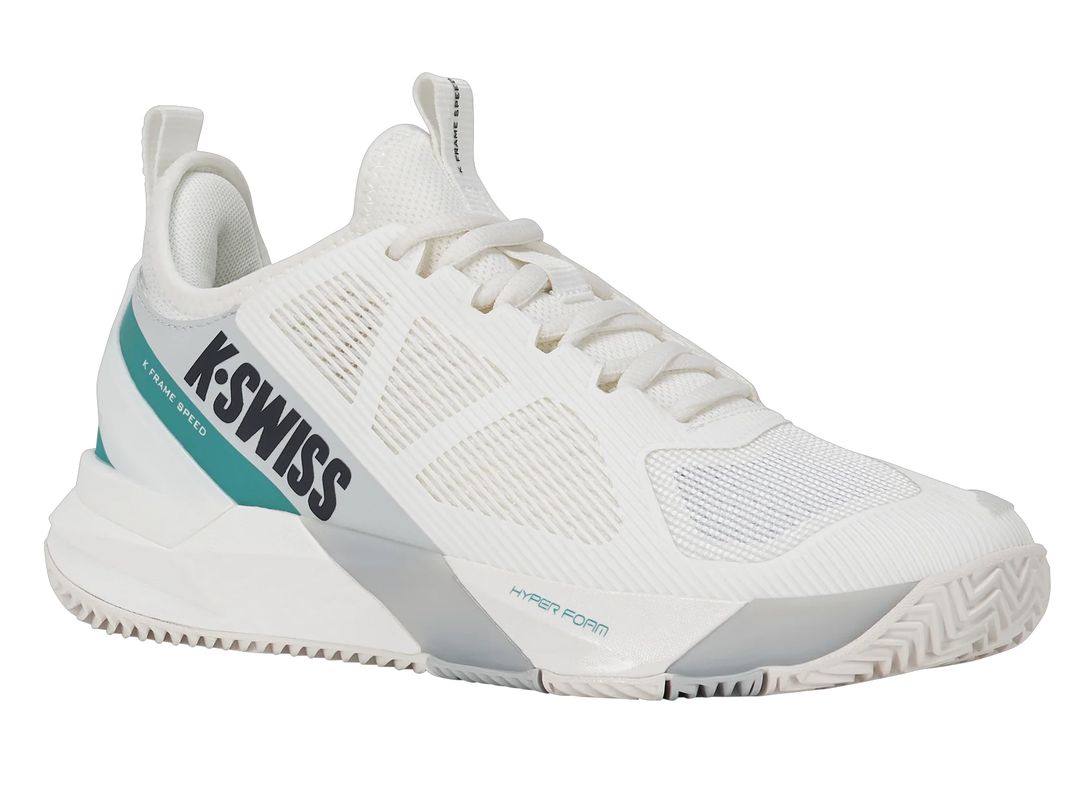 Damskie buty do padla K-Swiss K-Frame Speed Clay - blanc de blanc/carbon/baltic