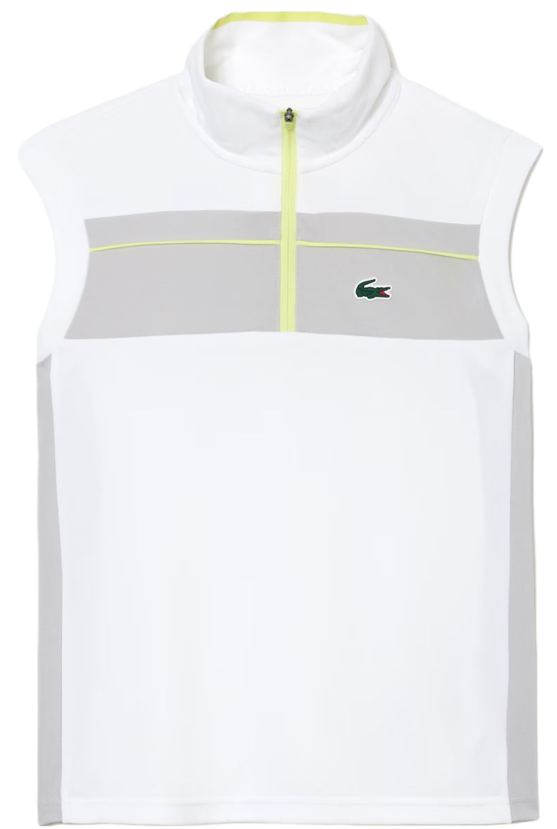 Lacoste Ripstop Piqué Tennis Polo - white/grey