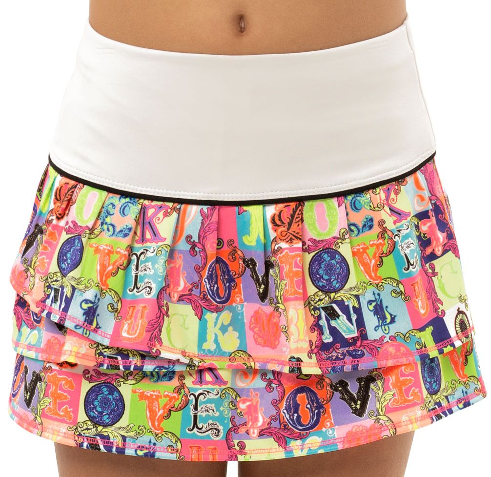 Lucky in Love Girls Rockin Rococo Lucky Lane Tier Skirt - pink