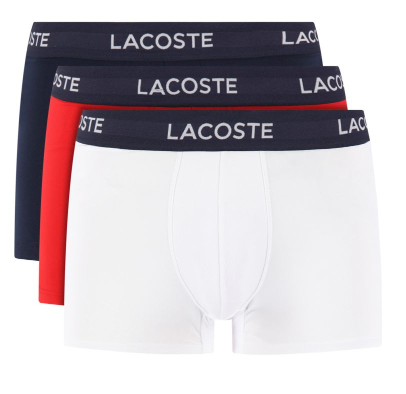 Lacoste Motion Classics Boxer Briefs 3P - navy blue/white/red Lacoste Motion Classics Boxer Briefs 3P - navy blue/white/red