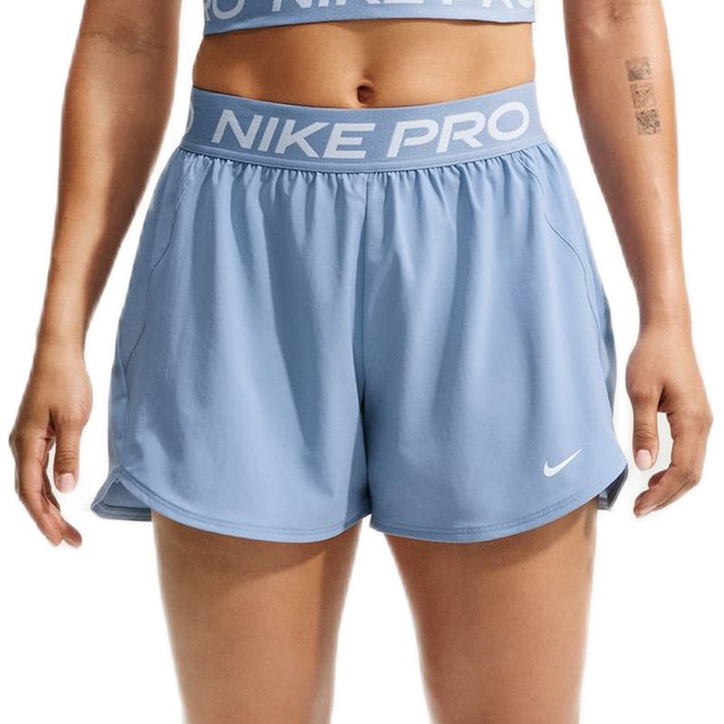 Nike Pro Dri-Fit Mid Rise Brief Lined 3in Woven - work blue/white