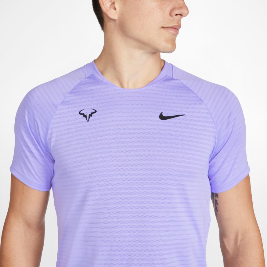 Nike Court Rafa Aeroreact Top SS Slam - purple pulse/black