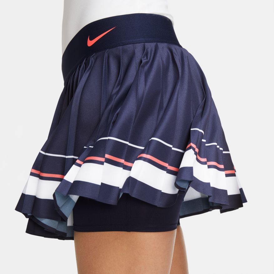 Nike Court Maria Skirt W - blackened blue/white/laser crimson