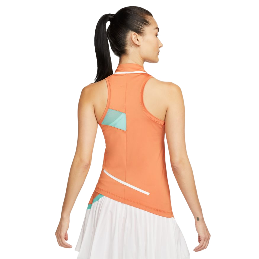 Nike Dri-Fit Slam Tank W - hot curry/washed teal/white/white