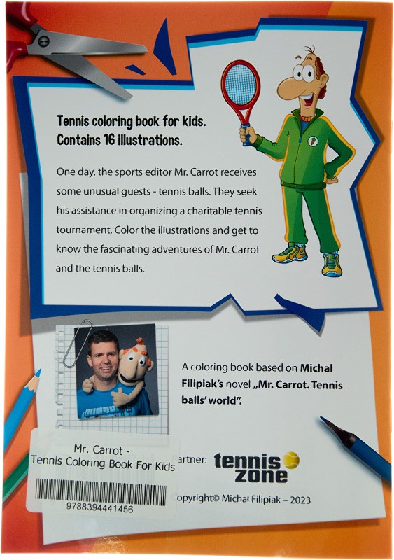 Tennis Coloring Book For Kids - Mr. Carrot
