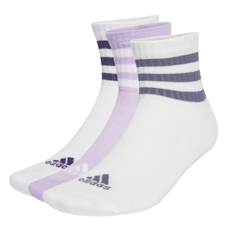 Skarpety Adidas 3-Stripes Cushioned Sportswear Low-Cut 3P - white/powder plum Skarpety Adidas 3-Stripes Cushioned Sportswear Low-Cut 3P - white/powder plum
