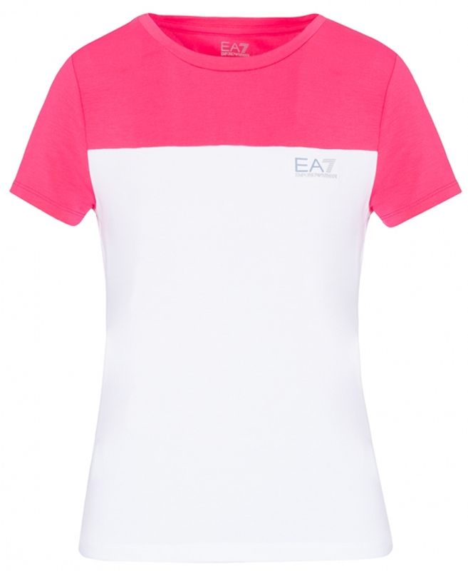 EA7 Woman Jersey T-shirt - white/pink EA7 Woman Jersey T-shirt - white/pink