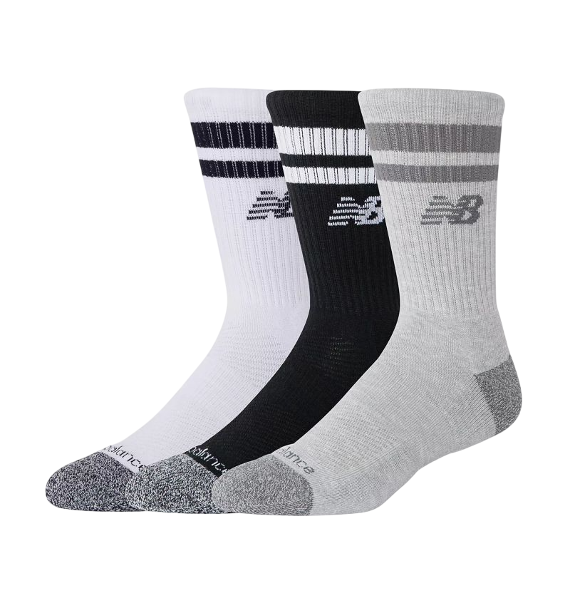 New Balance Active Lifestyle Striped Crew 3P - multicolor