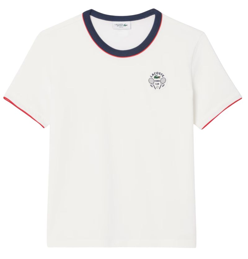 Lacoste Ultra Dry Tennis Heritage Badge - white/navy blue  Lacoste Ultra Dry Tennis Heritage Badge - white/navy blue