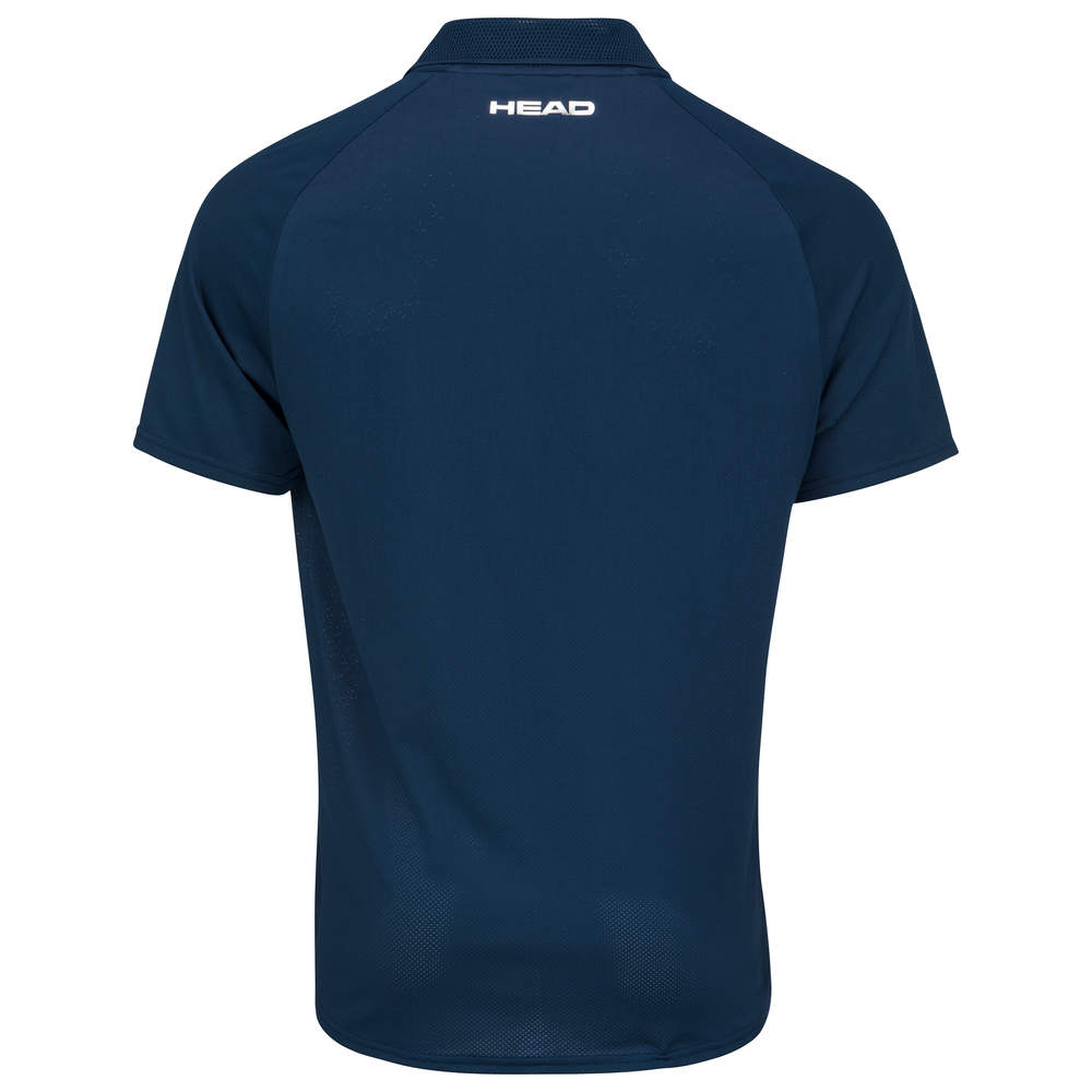 Head Performance Polo Shirt M - dark blue/print perf m
