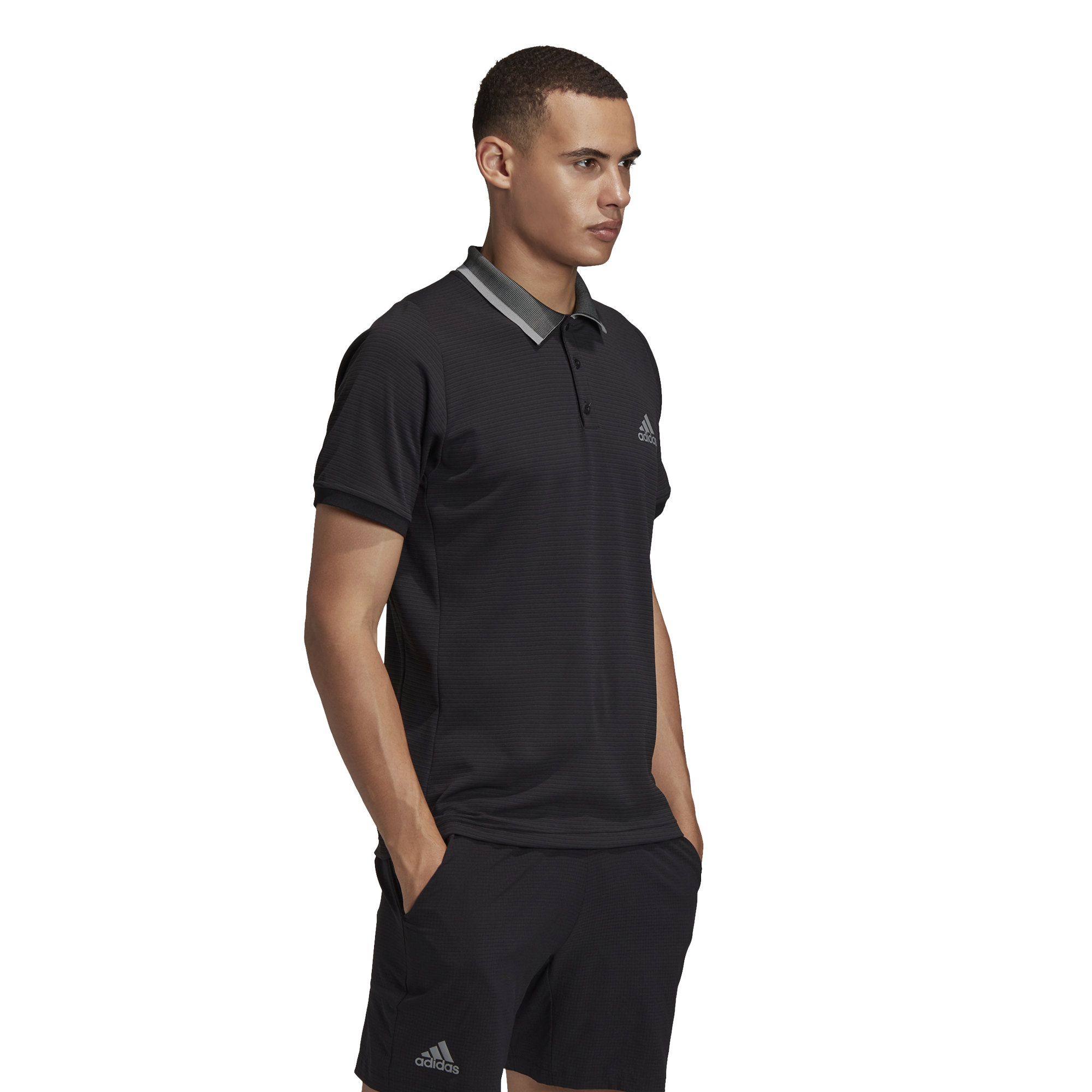 Adidas M T Freelift Polo - black/grey three