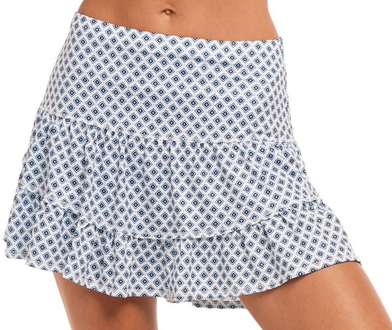 Lucky in Love Playing In Paradise Versa Tile High Low Skirt - aegean blue
