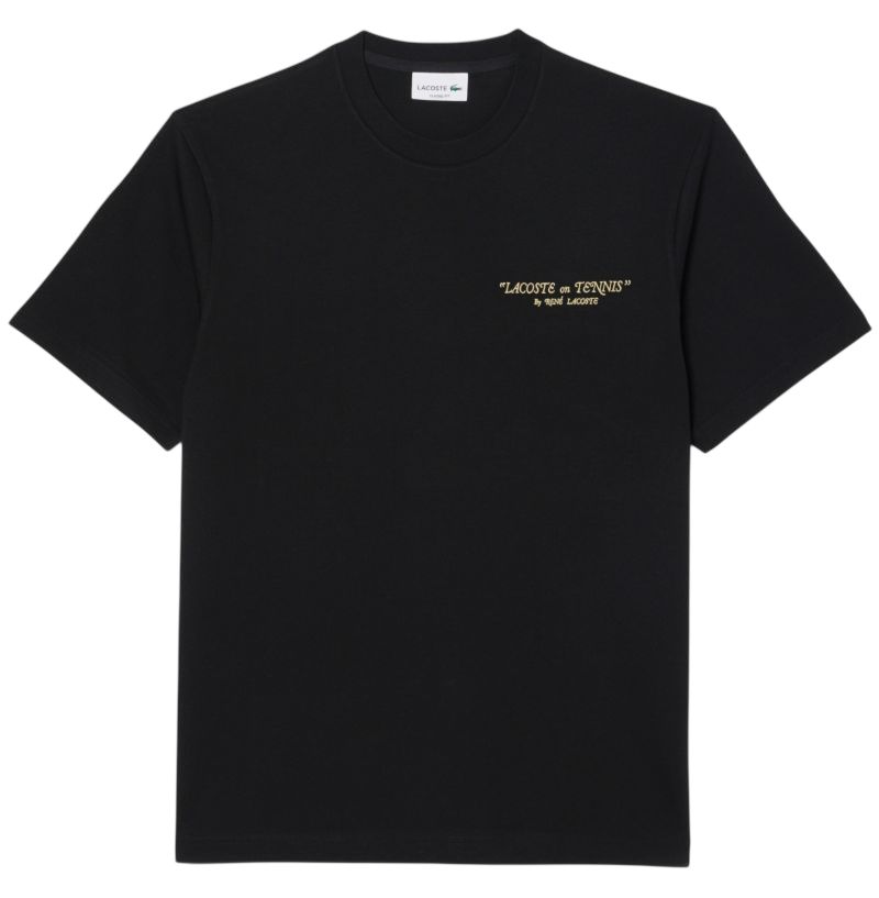 Lacoste Embroidered Cotton - black