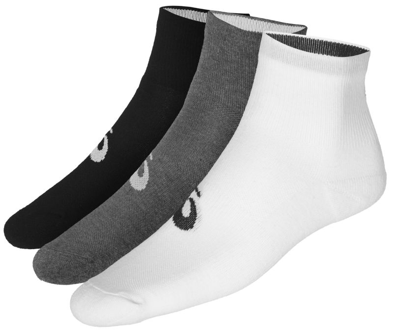 asics-3ppk-quarter-socks-3-pary-white-black-grey-1 Asics 3PPK Quarter Socks - 3 pary/white/black/grey