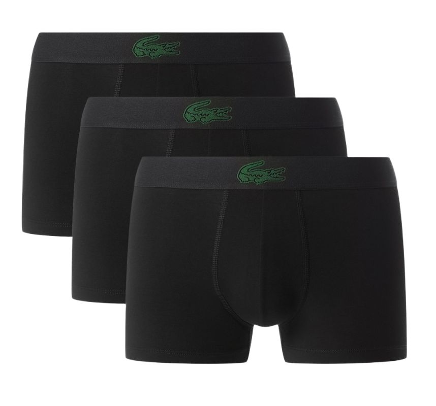Lacoste Stretch Cotton Trunks 3P - black