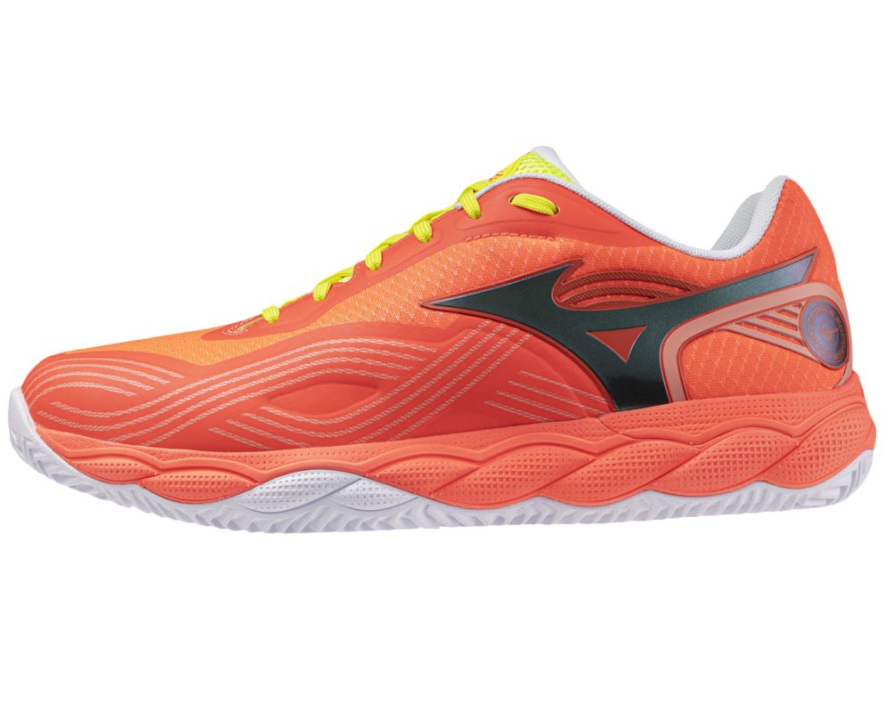 Męskie buty do padla Mizuno Wave Enforce Court 2 Padel - lava orange/black oyster/yellow jasper