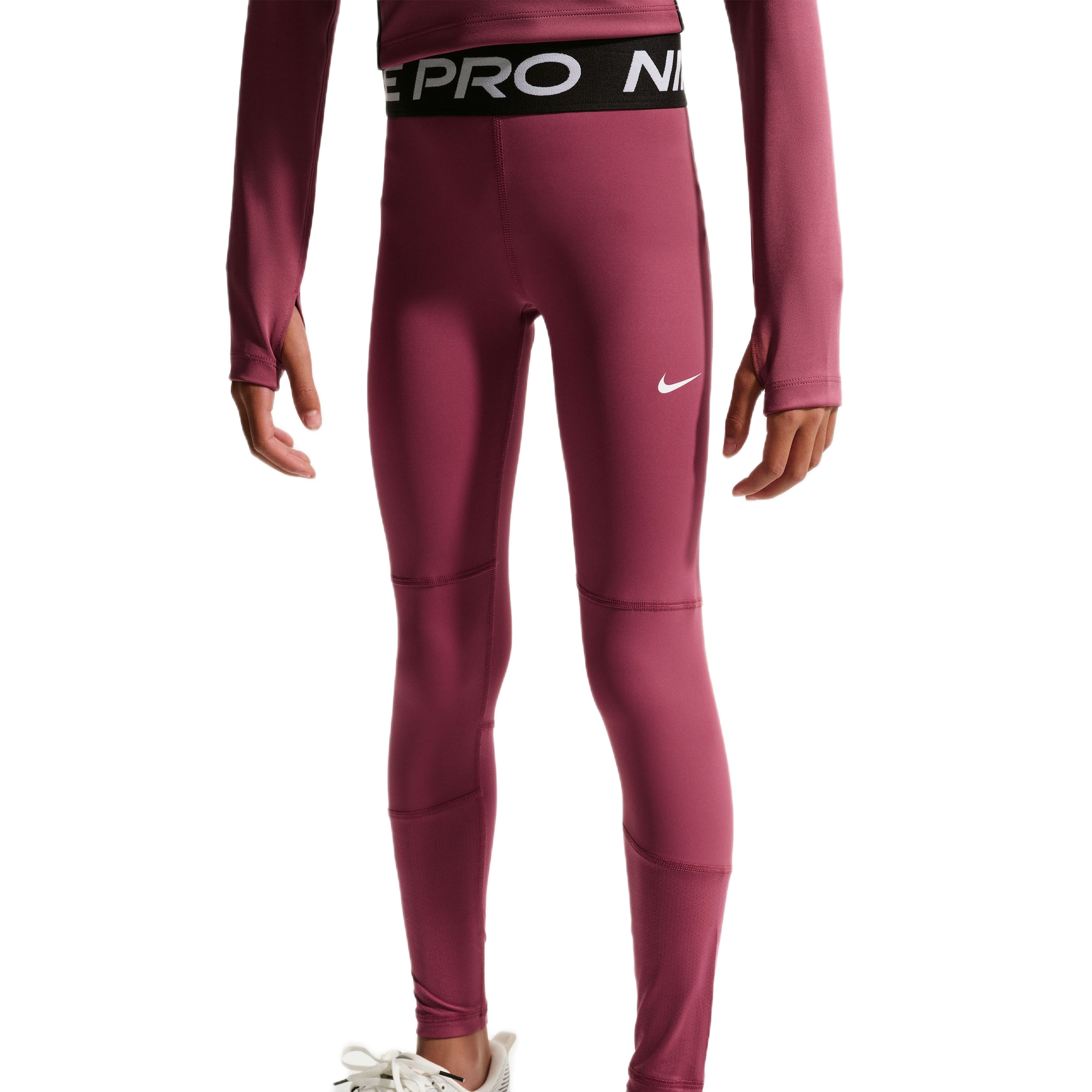 Spodnie dziewczęce Nike Kids Pro Dri-Fit Tight - pink smoke/white