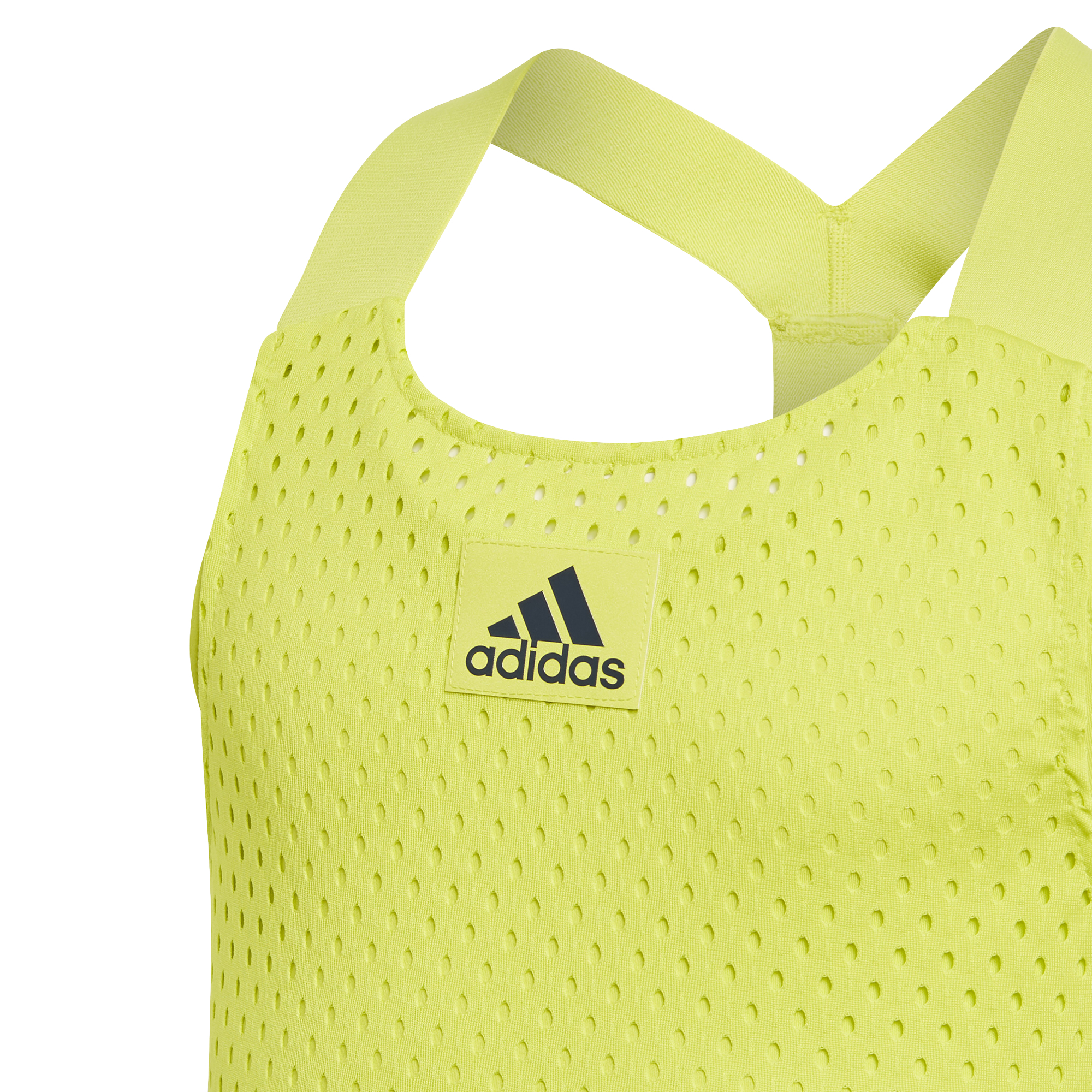 Adidas Heat Ready Primeblue Y-Tank Top - acid yellow