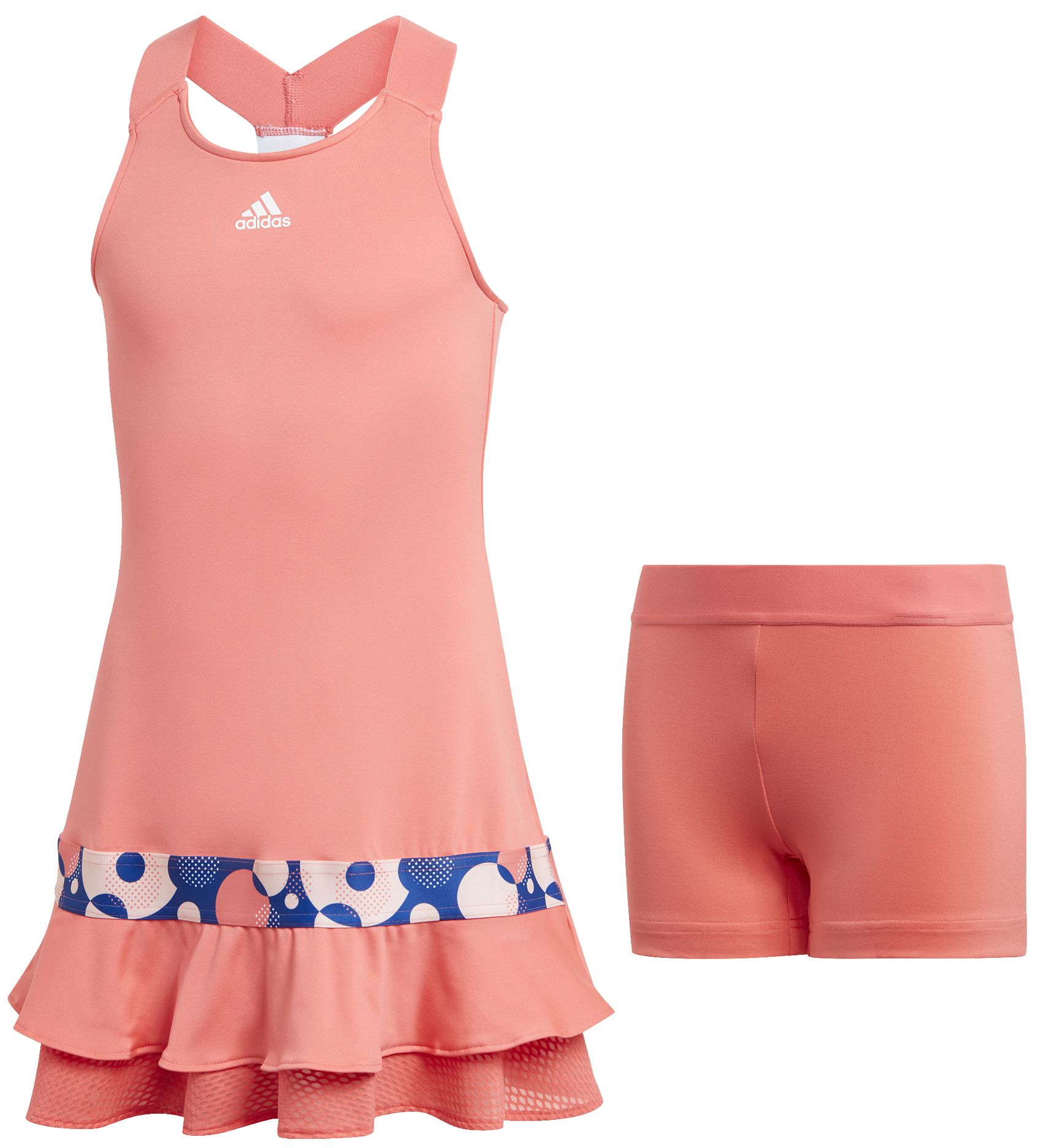 Adidas G Frill Dress - semi flash red