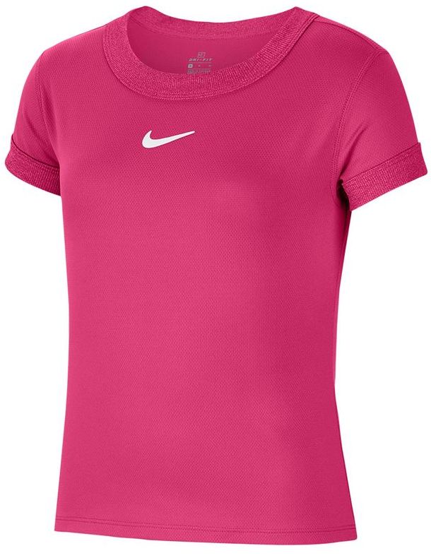 Nike Court G Dry Top SS - vivid pink/white