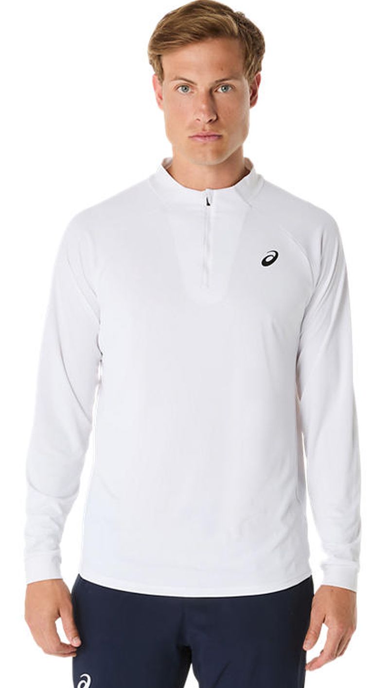 Asics Match Long Sleeve 1/2 Zip - brilliant white