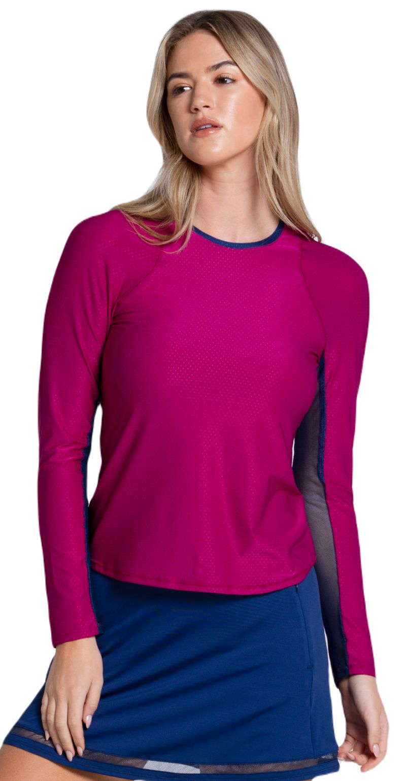 CX059-Z18590-2 Lucky in Love The Berry Buzz Shimmer On Long Sleeve