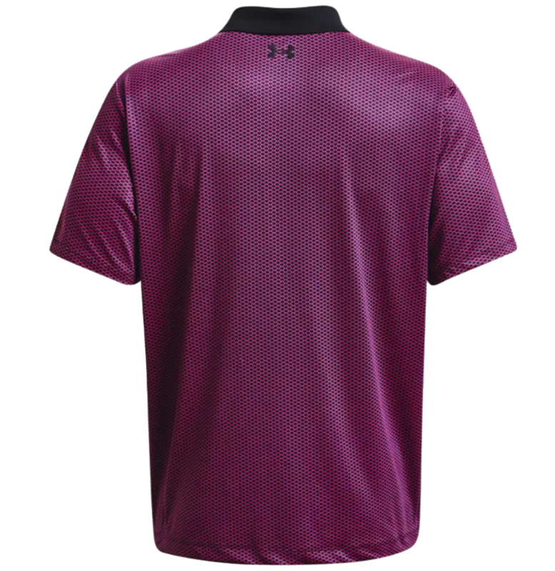 under1UFWhKbU4NkFbL Under Armour Men's UA Performance 3.0 Printed Polo - black/rebel pink