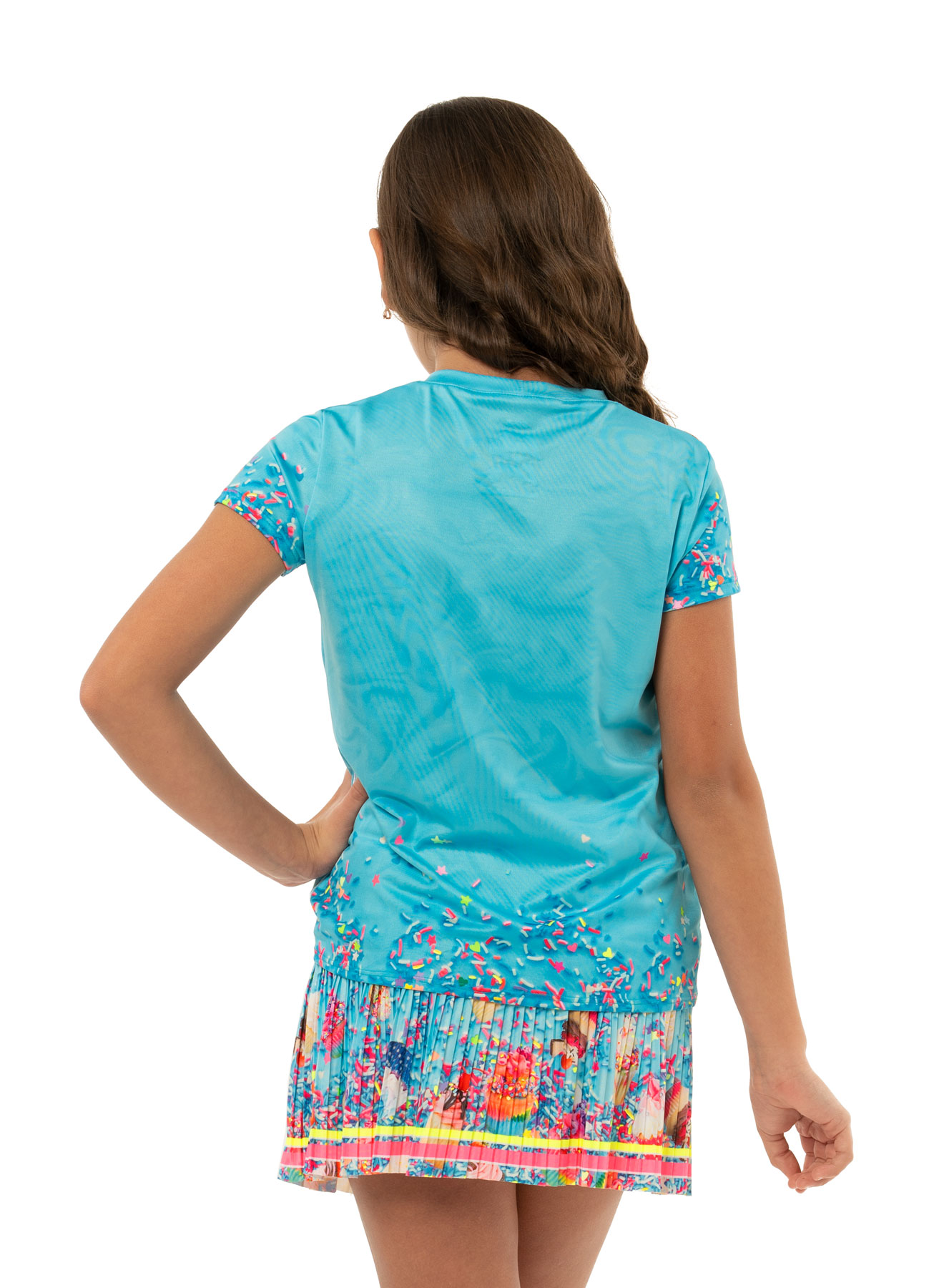 lucky-in-love-novelty-print-cupcake-tee-girls-multi-3 Lucky in Love Novelty Print Cupcake Tee Girls - multi