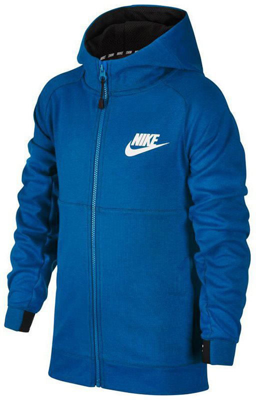 Nike Swoosh FZ AV15 Hoodie - blue nebula/black/white